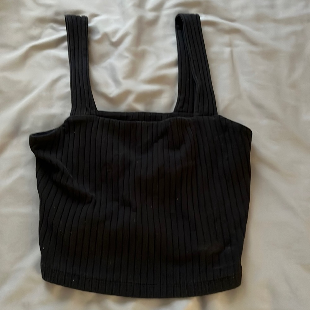 AE Black Crop Top